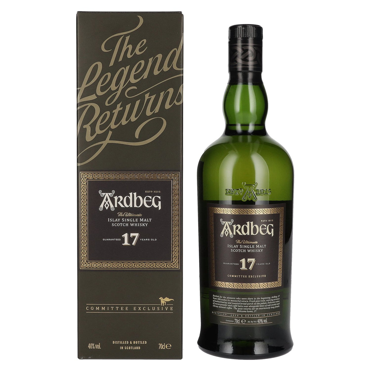 Ardbeg 17 Years Old The Ultimate Committee Exclusive Islay Single Malt 40% Vol. 0,7l en coffret cadeau