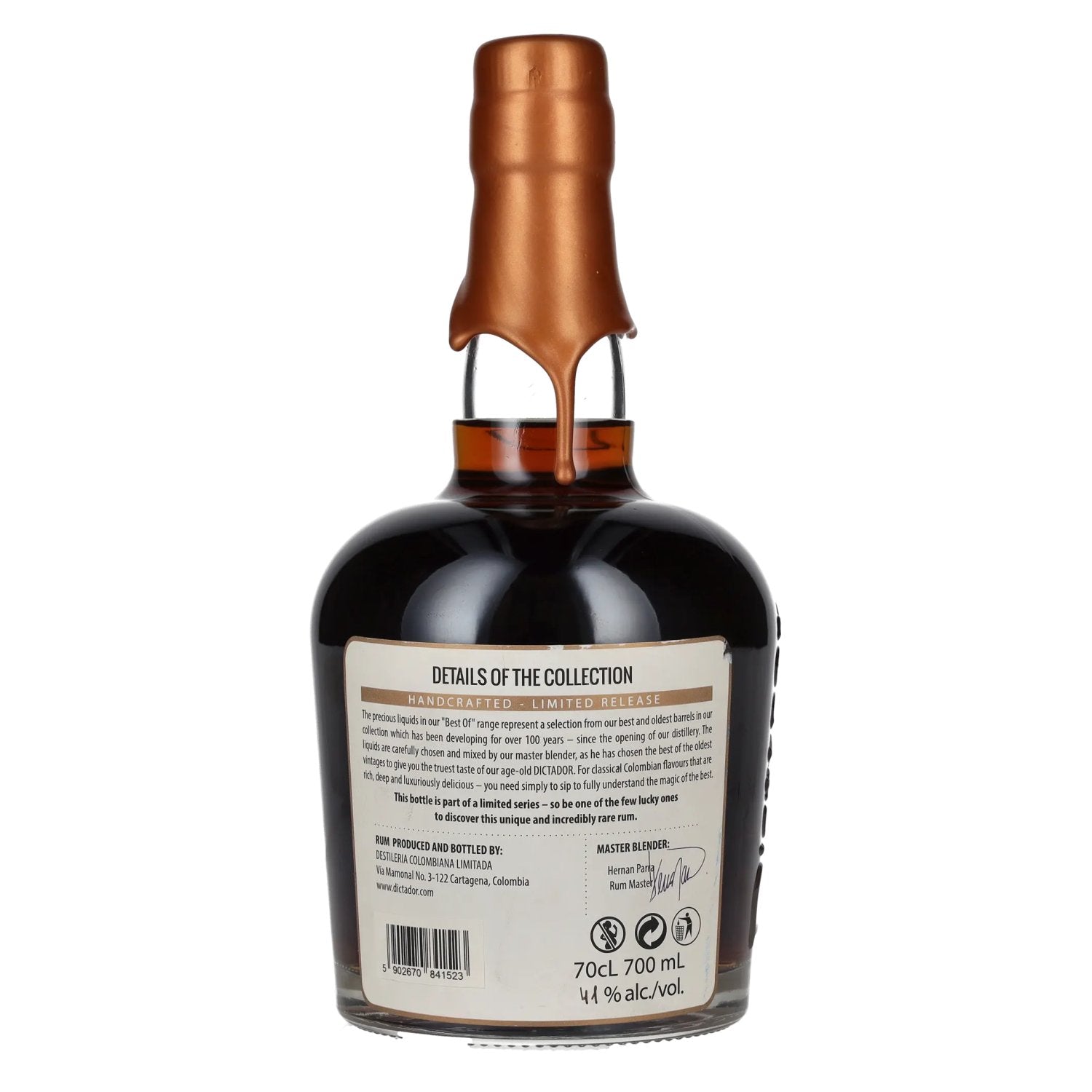 Dictador BEST OF 1977 APASIONADO rhum colombien 40YO/070617-111/EX-P321 41% vol. 0,7l