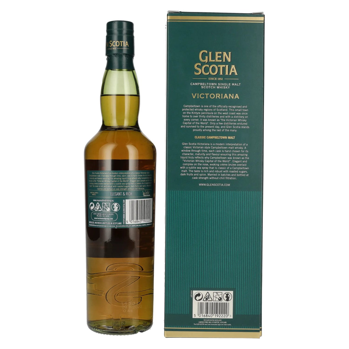 Glen Scotia VICTORIANA Single Malt Scotch Whisky 54,2% Vol. 0,7l en coffret cadeau