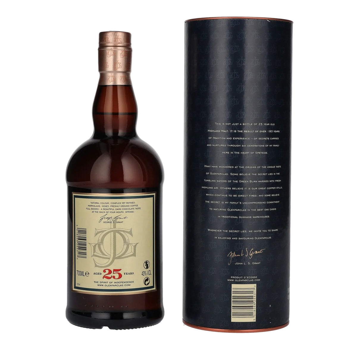 Glenfarclas 25 Years Old Highland Single Malt Scotch Whisky 43% Vol. 0,7l in Geschenkbox