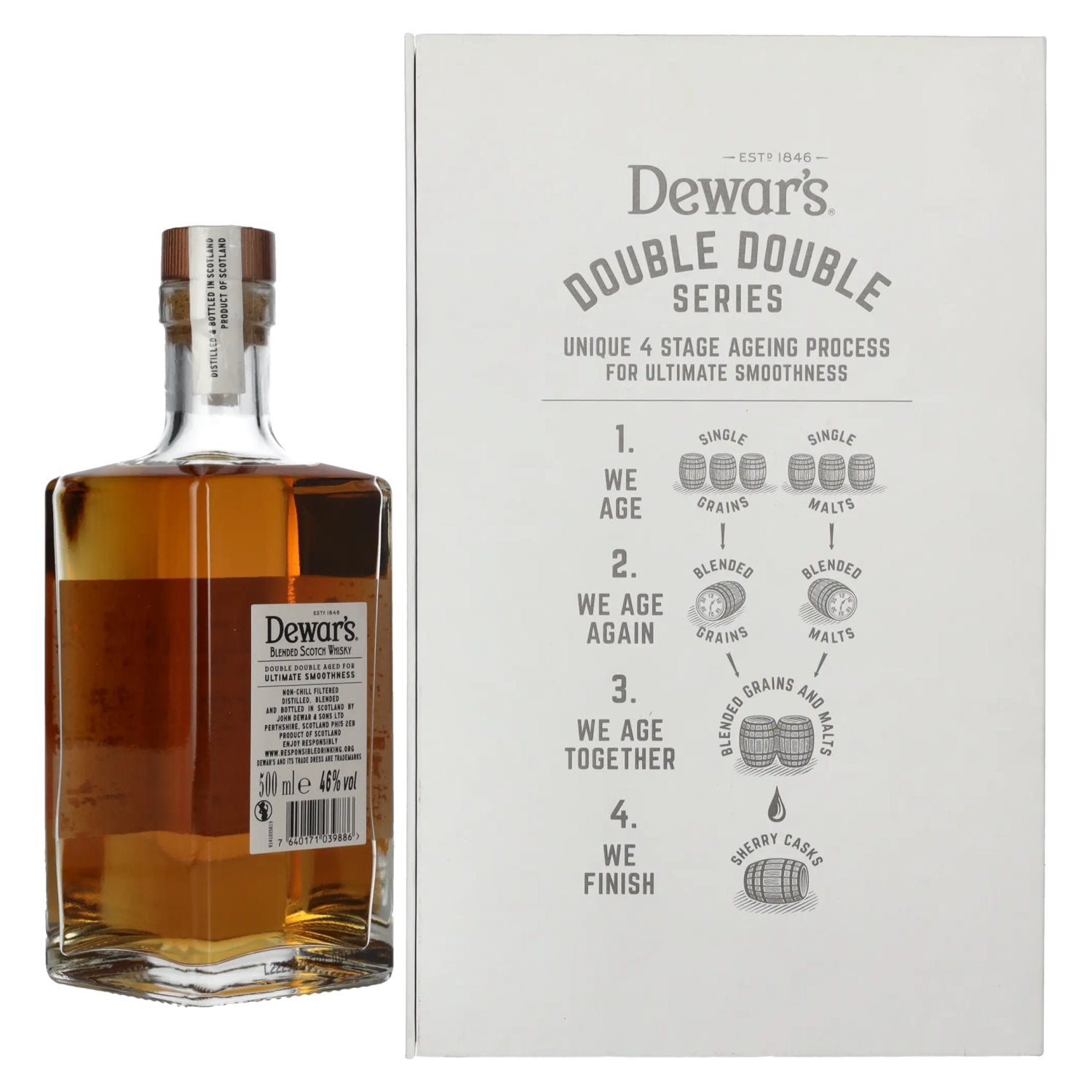 Dewar's 26 Years Old Double Double Aged Blended Scotch Whisky 46% Vol. 0,5l en boîte cadeau