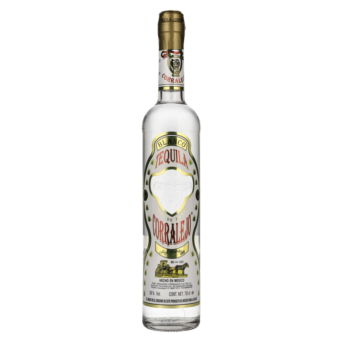 Corralejo Tequila BLANCO 100 % d'agave, 38 % vol., 0,7 l