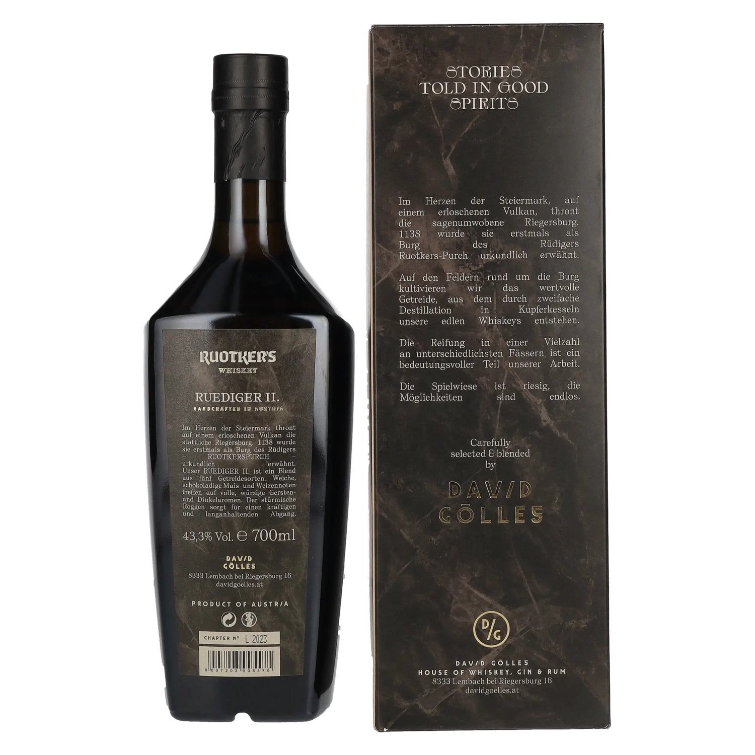 Ruotker's RUEDIGER II. Whiskey 43,3% Vol. 0,7l in Geschenkbox