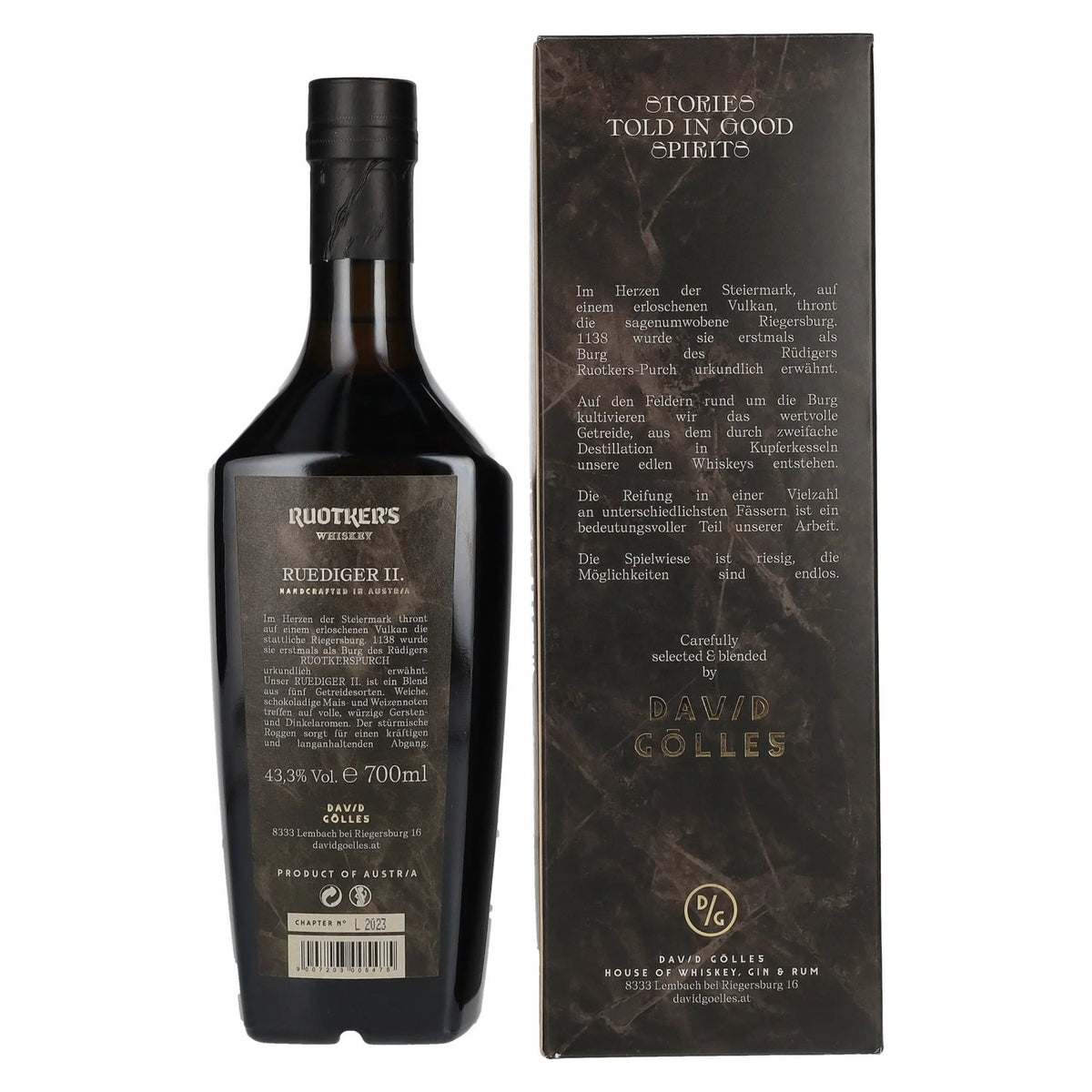 Ruotker's RUEDIGER II. Whiskey 43,3% Vol. 0,7l in Geschenkbox