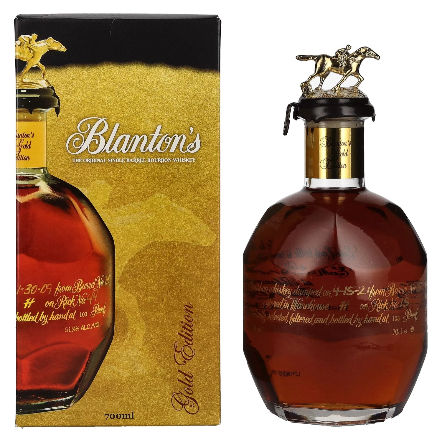 Blanton's GOLD EDITION The Original Single Barrel Bourbon Whiskey 51.5% Vol. 0.7l in gift box