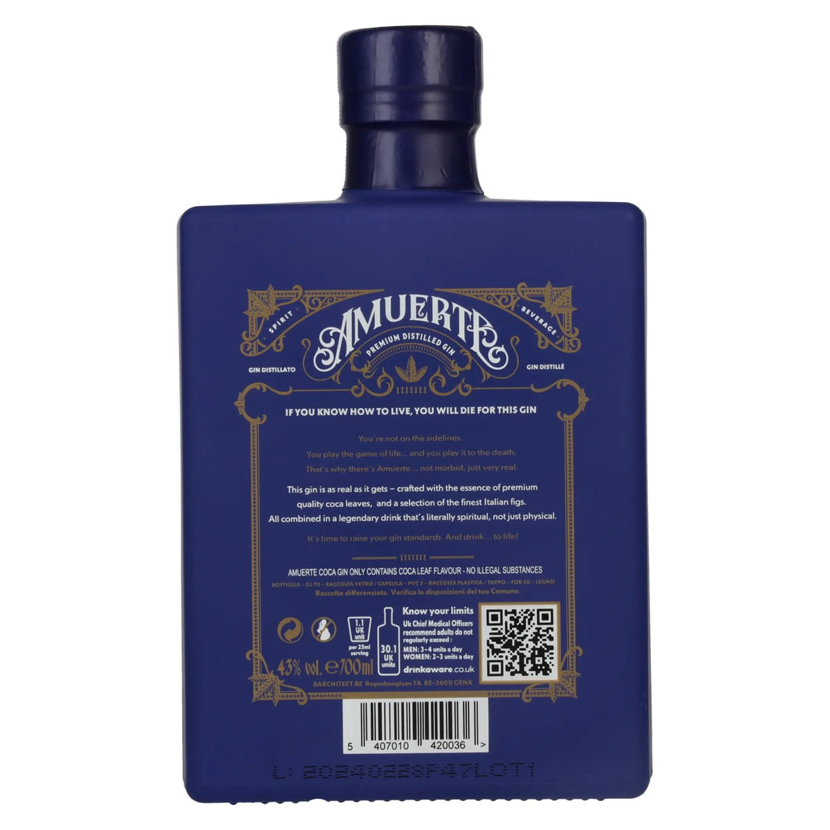 Amuerte COCA GIN - Blue Edition 43% Vol. 0,7l