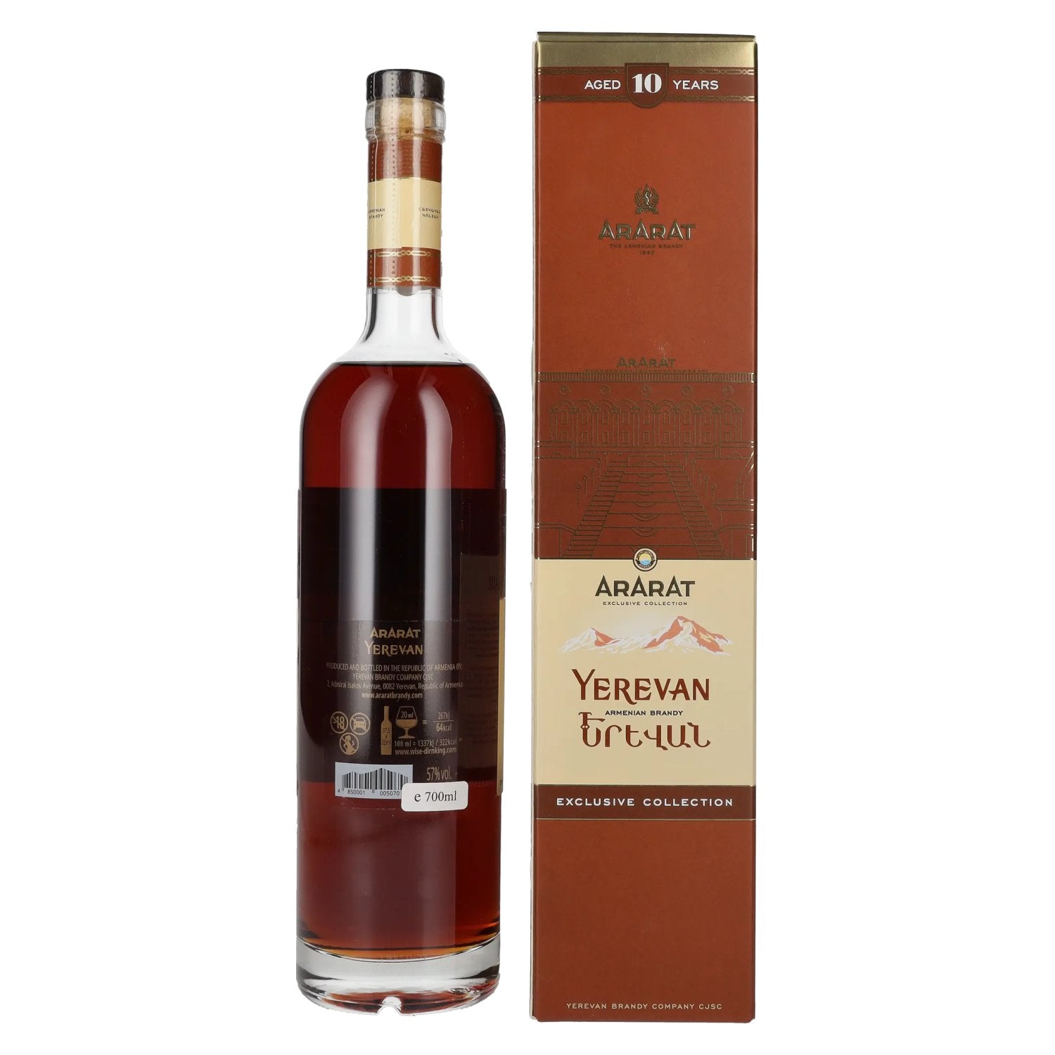 Ararat Yerevan 10 Years Old Exclusive Collection 57% Vol. 0,7l en boîte cadeau