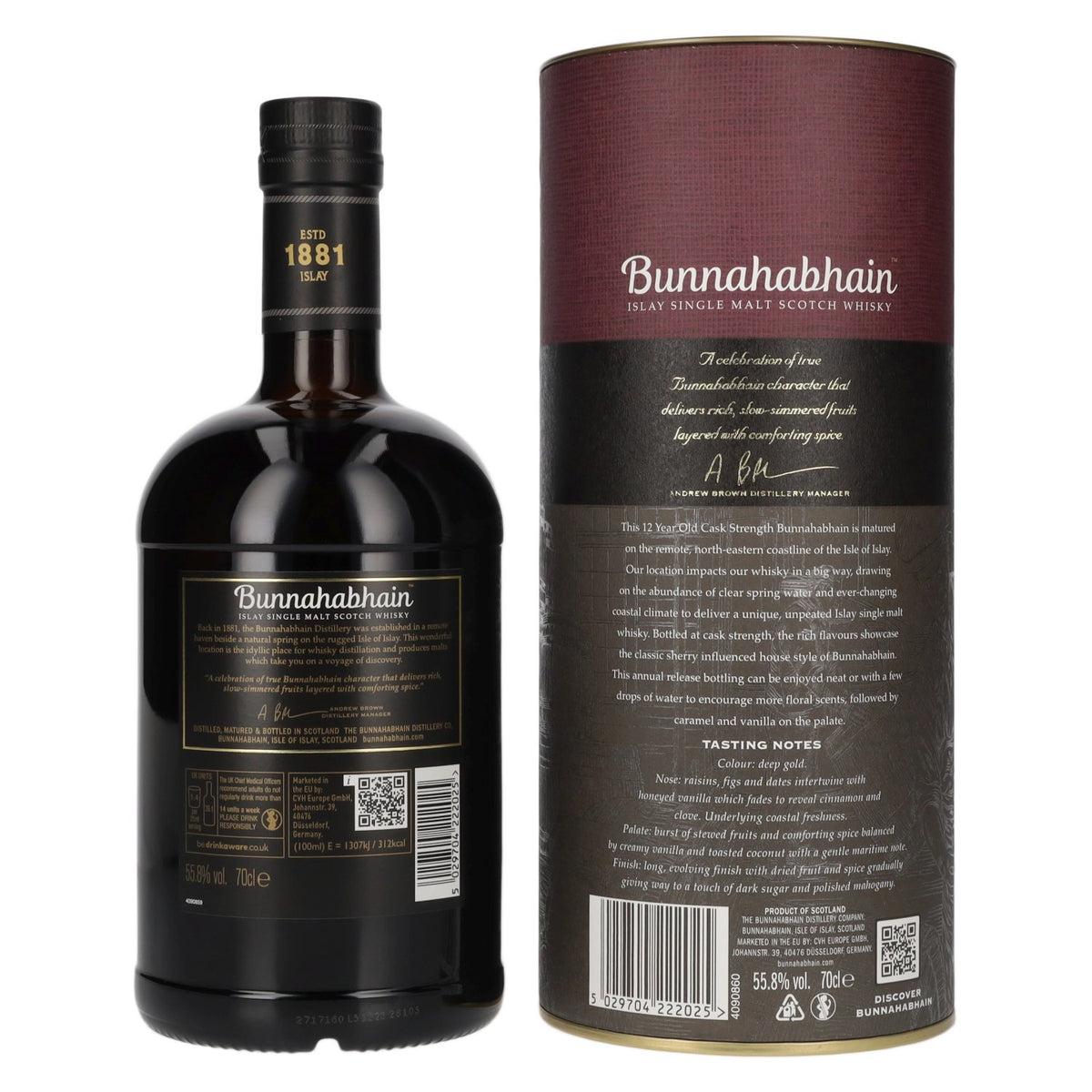 Bunnahabhain 12 Years Old Islay Single Malt Cask Strength Edition 2026 55,8% Vol. 0,7l in Geschenkbox