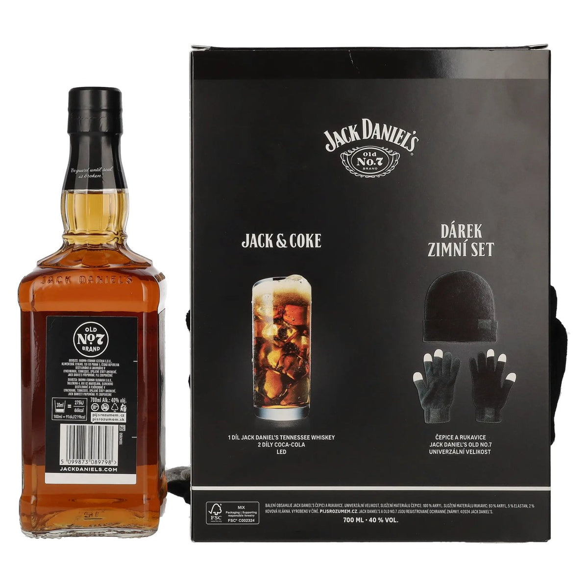 Jack Daniel's Tennessee Whiskey 40% Vol. 0,7l mit Winterset