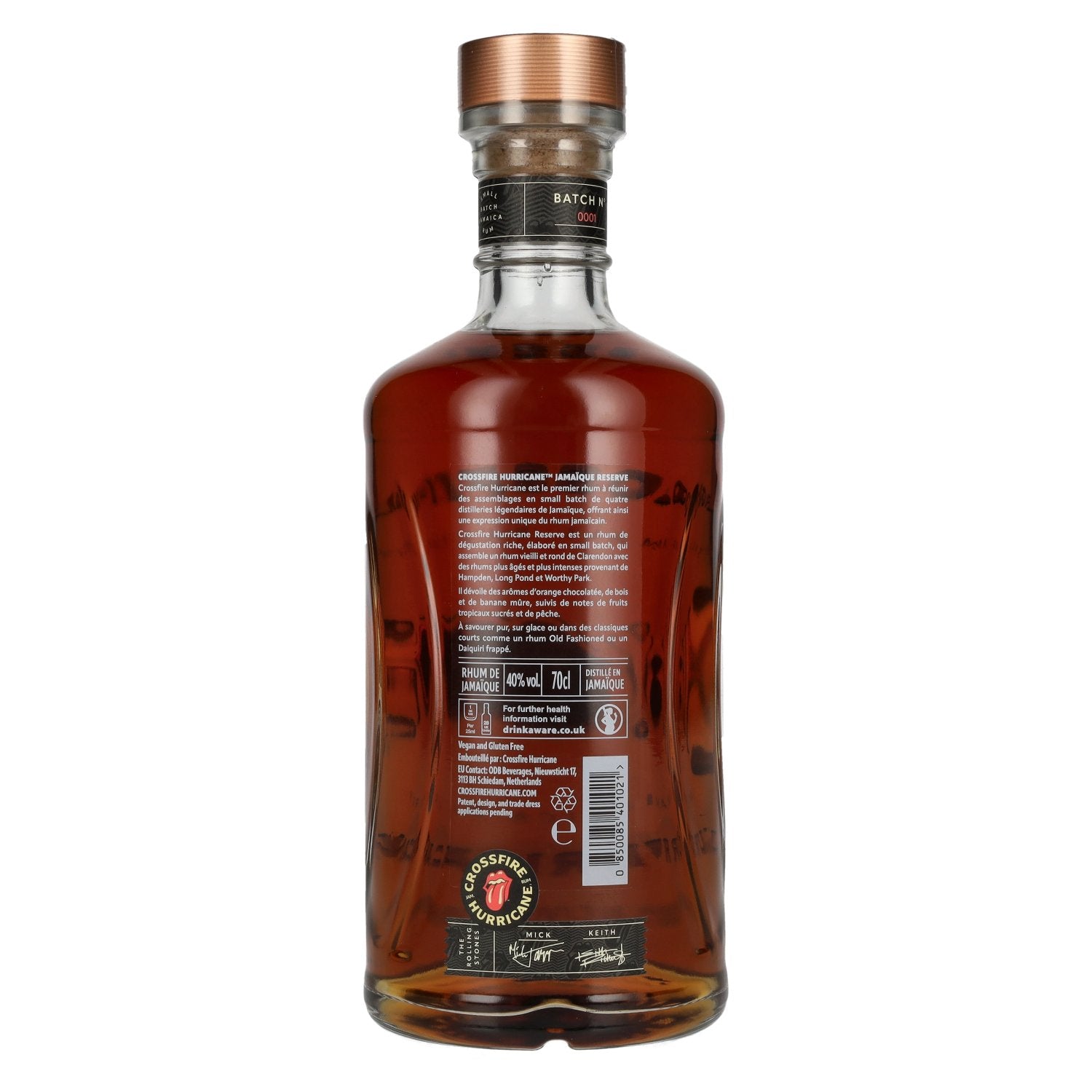 CROSSFIRE HURRICANE x ROLLING STONES Reserve Small Batch Jamaica Rum 40% Vol. 0,7l