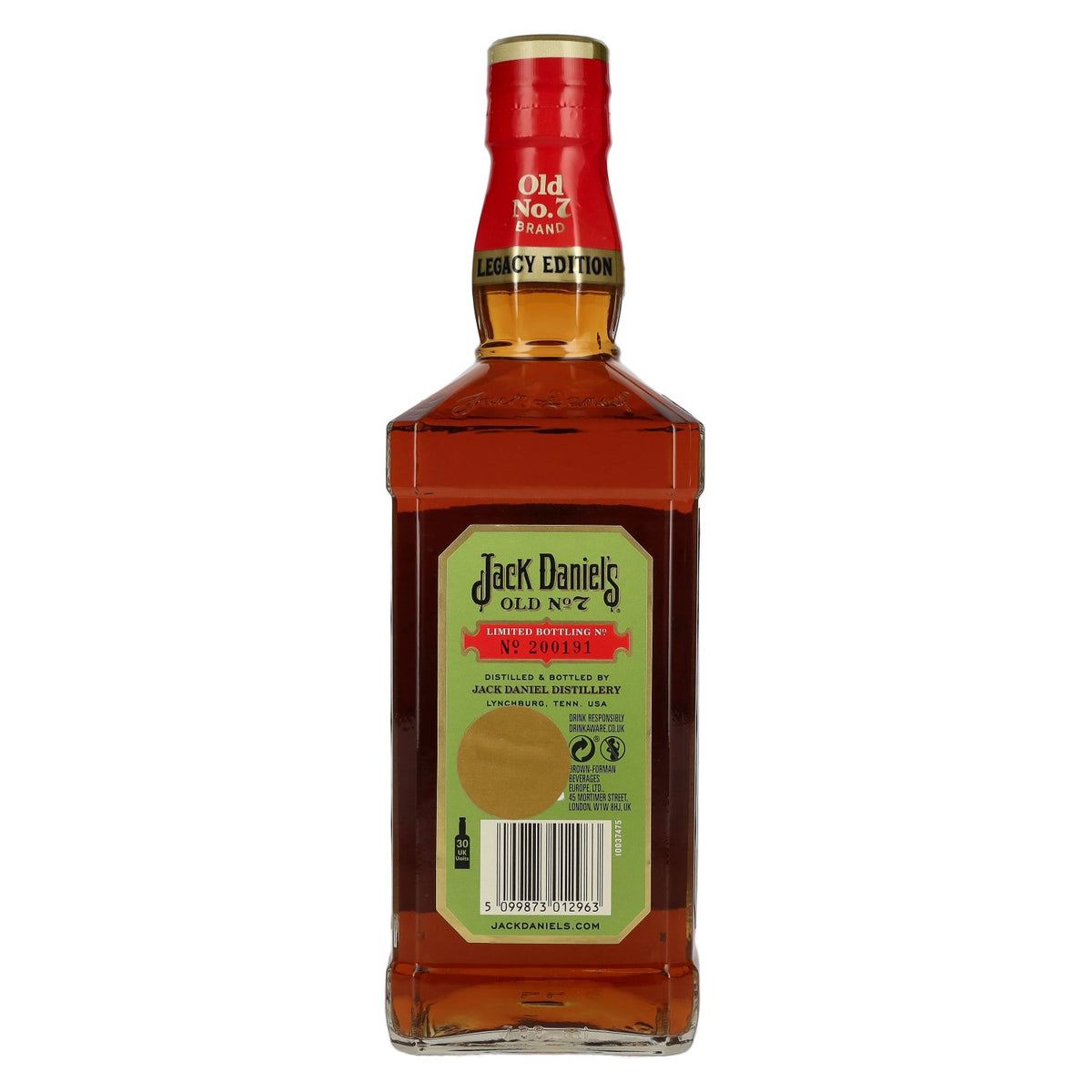 Jack Daniel's Sour Mash Tennessee Whiskey LEGACY EDITION No. 1 - GREEN DESIGN 43% Vol. 0,7l