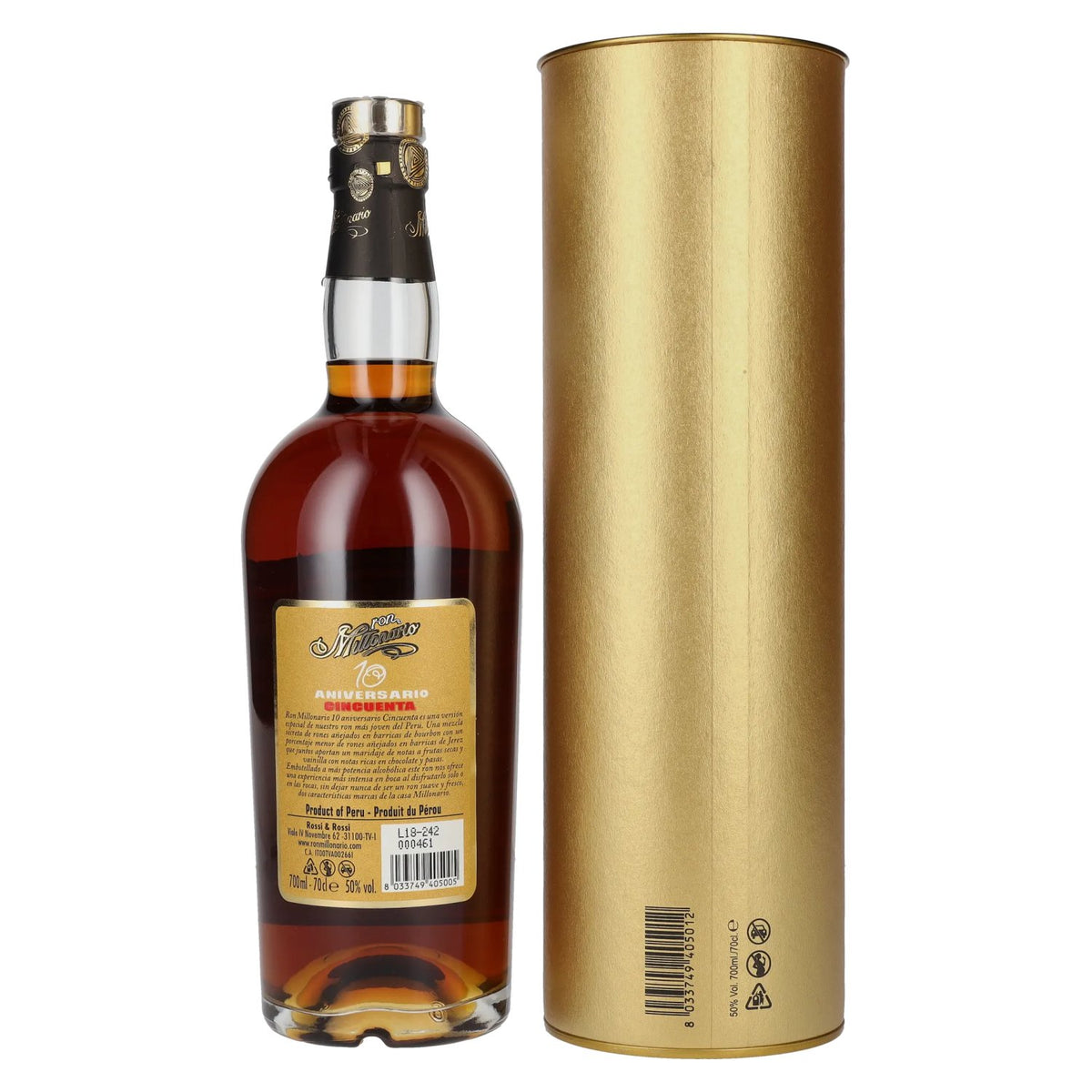 Ron Millonario 10 Aniversario Cincuenta Rum 50% Vol. 0,7l in Geschenkbox