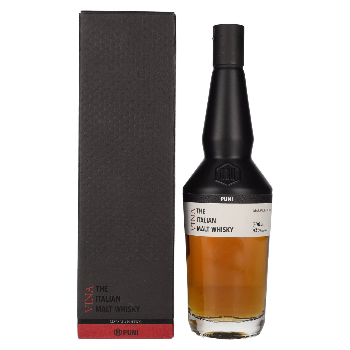 Puni Vina MARSALA The Italian Malt Whisky 43% Vol. 0,7l in gift box