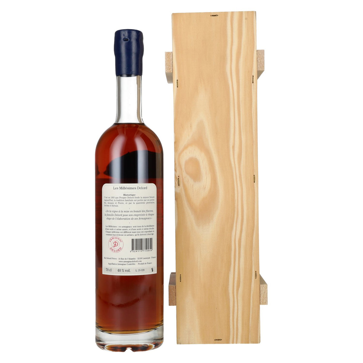 Vieil Armagnac Delord Vintage Récolte 1995 40% vol. 0,7l en caisse bois