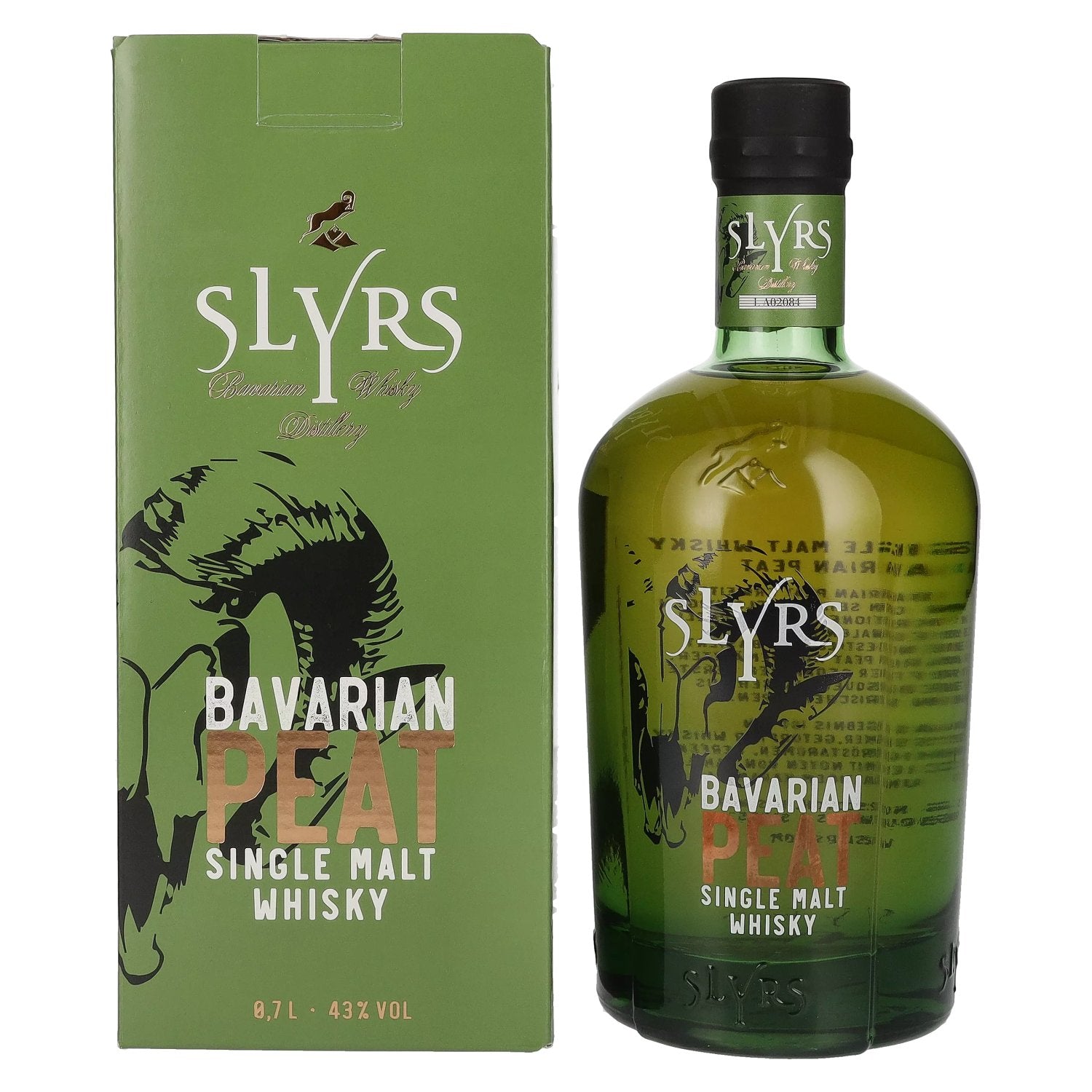 Slyrs Bavarian Peat Single Malt Whisky 43% Vol. 0,7l en boîte cadeau