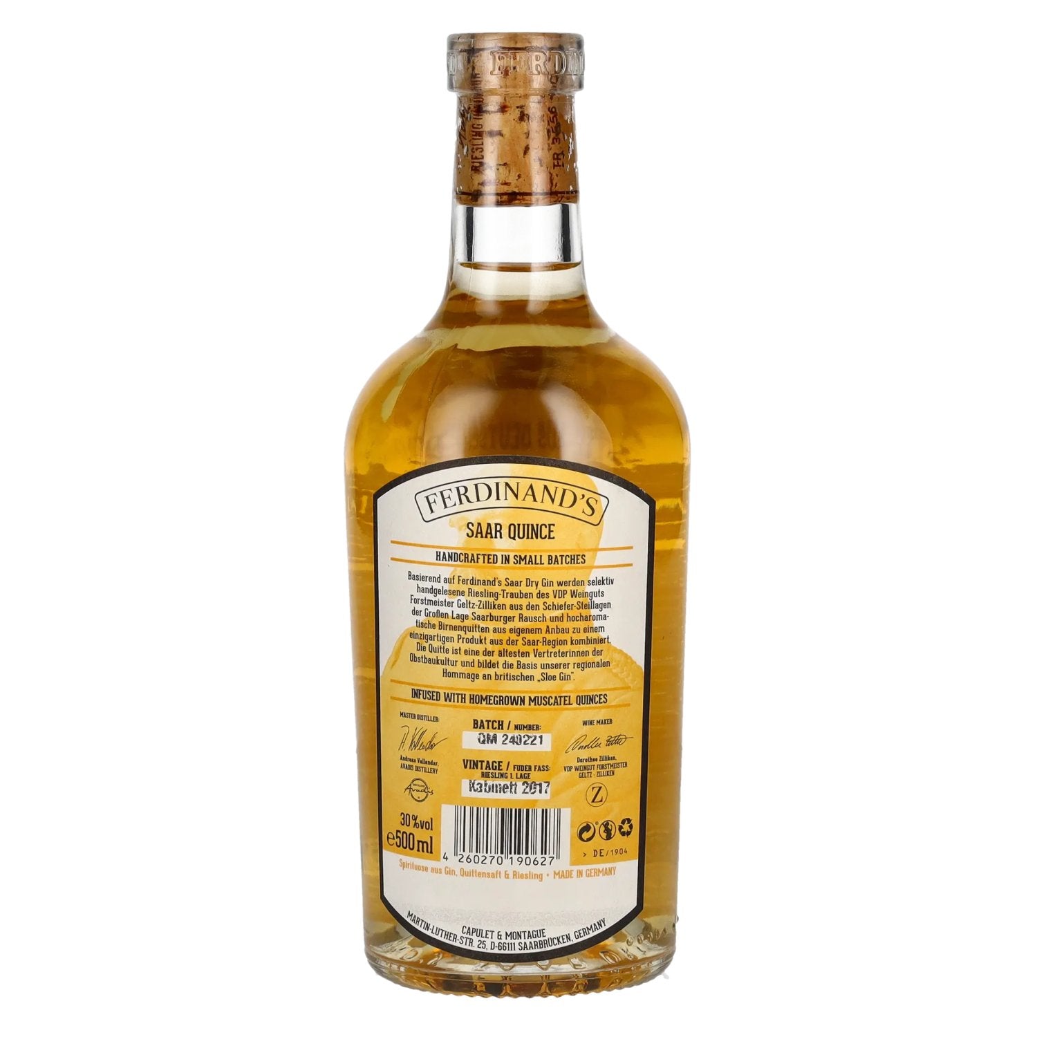 Ferdinand's Saar Quince 30% vol. 0,5l