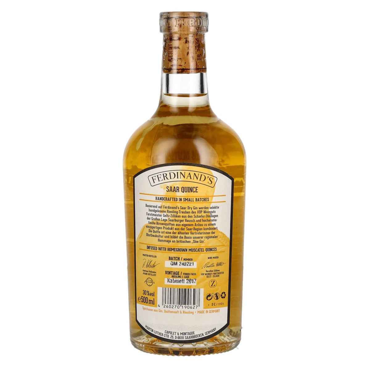 Ferdinand's Saar Quince 30% vol. 0,5l
