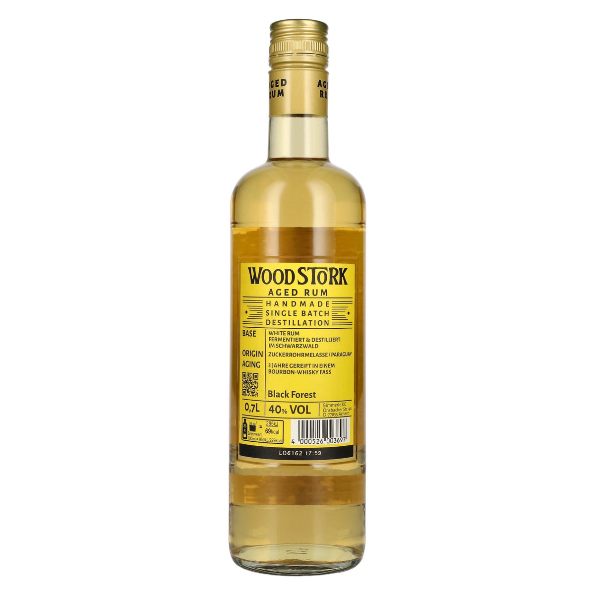Wood Stork Black Forest, rhum vieilli, 40 % vol., 0,7 l