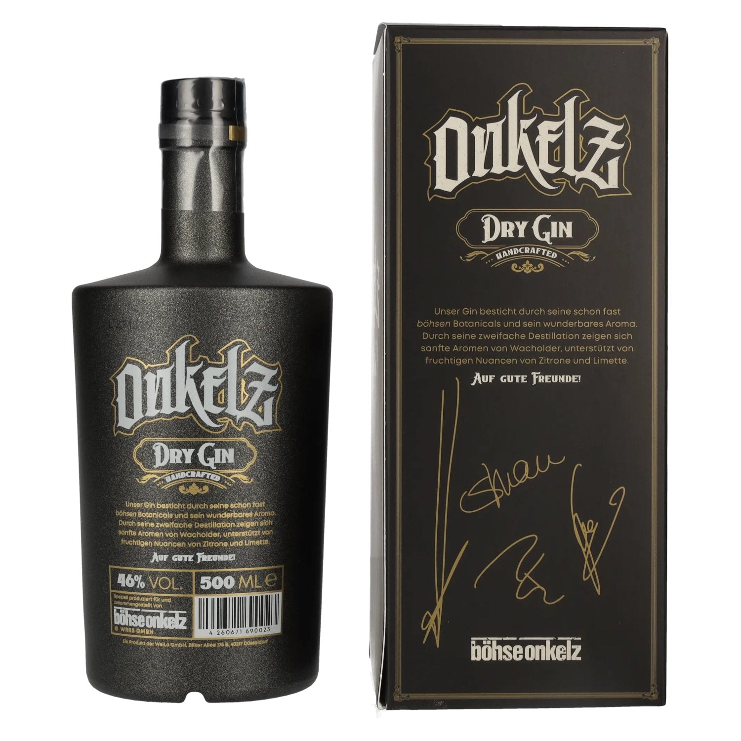 BÖHSE ONKELZ Handcrafted Dry Gin 46% Vol. 0,5l in Geschenkbox