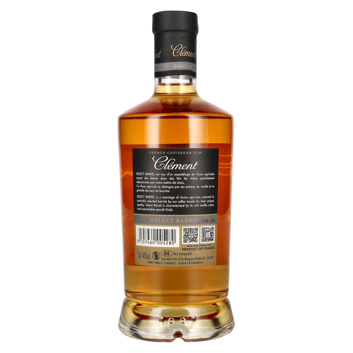 Clément Rhum Agricole Select Barrel 40% Vol. 0,7l New Design