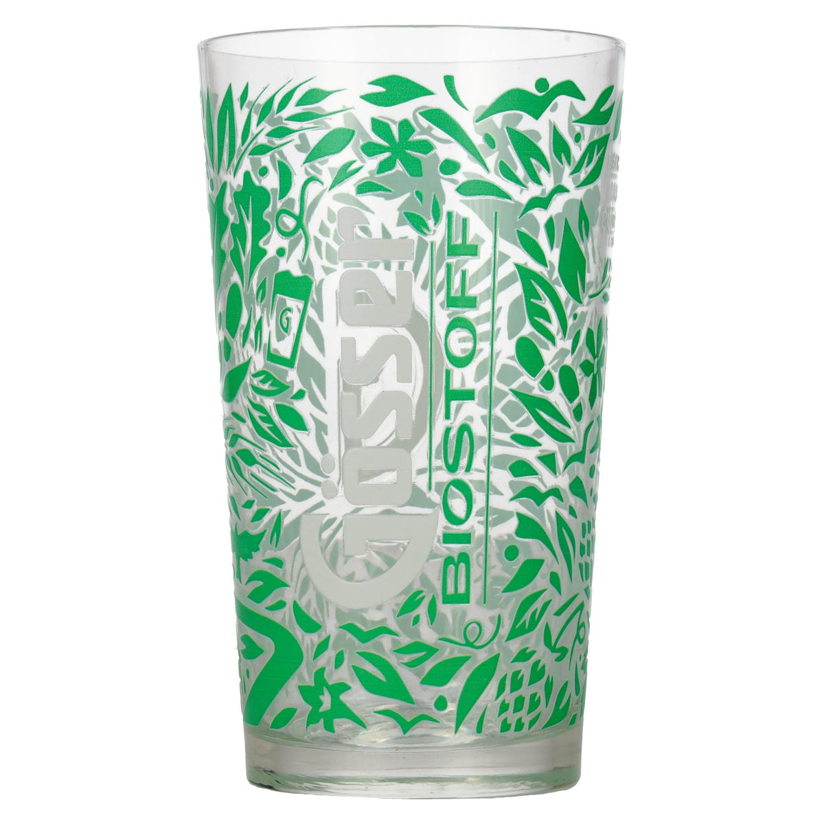 Gösser Biostoff beer glass with 0.5l calibration mark