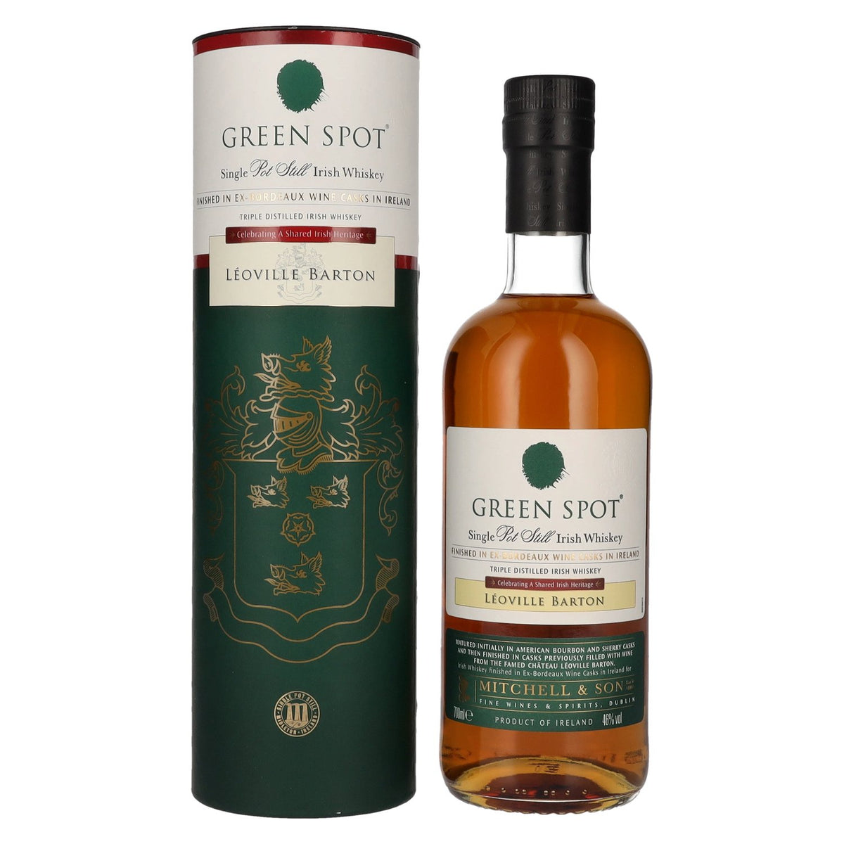 Green Spot LÉOVILLE BARTON Single Pot Still Irish Whiskey 46% vol. 0,7l en coffret cadeau
