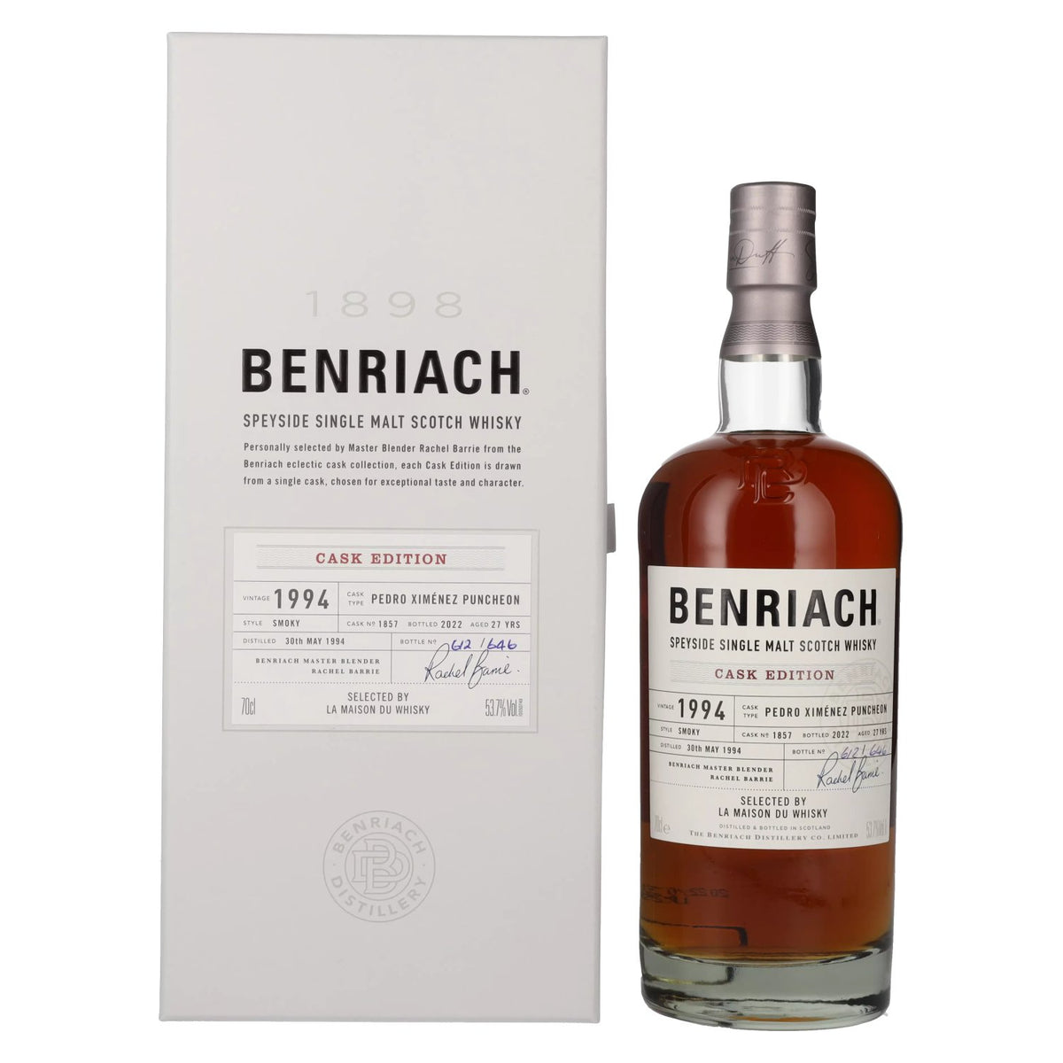 Benriach 27 Years Old CASK EDITION Pedro Ximénez Vintage 1994 53,7% vol. 0,7l en boîte cadeau
