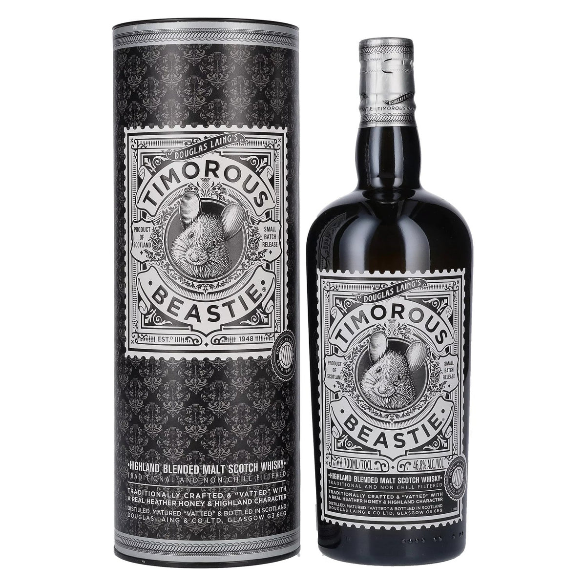 Douglas Laing TIMOROUS BEASTIE Highland Blended Malt 46,8% Vol. 0,7l in gift box