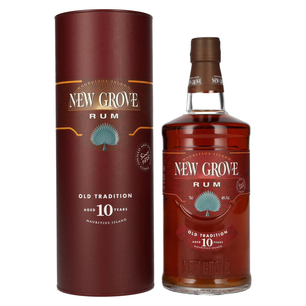 New Grove OLD TRADITION 10 Years Old Mauritius Island Rum 40% Vol. 0,7l en boîte cadeau