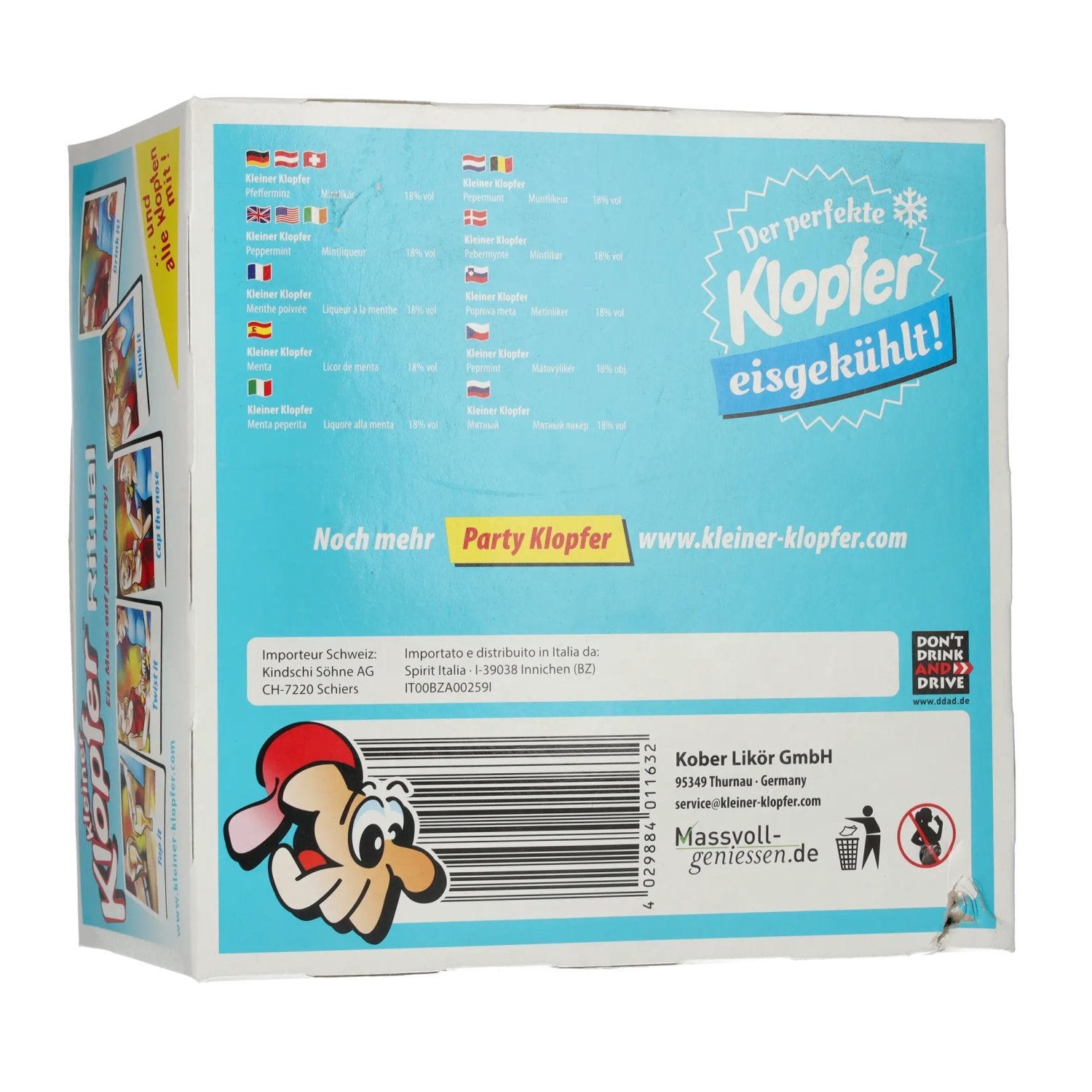 Kleiner Klopfer Menthe poivrée 18% vol. 25x0,02l