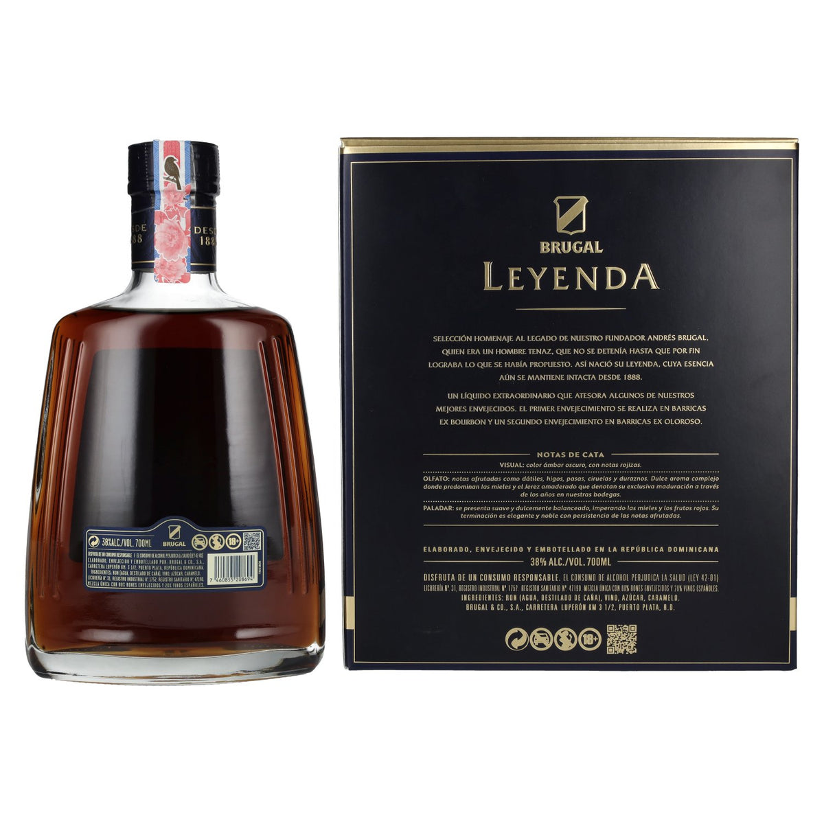 Brugal LEYENDA Selección Homenaje 38% vol. 0,7l en boîte cadeau