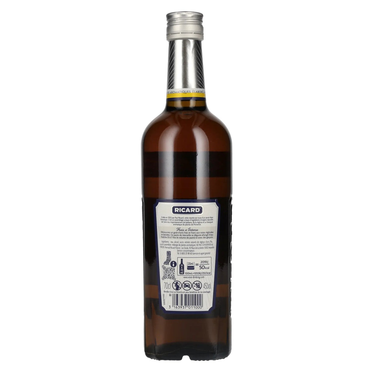 Ricard Pastis de Marseille Apéritif Anisé 45% Vol. 0,7l
