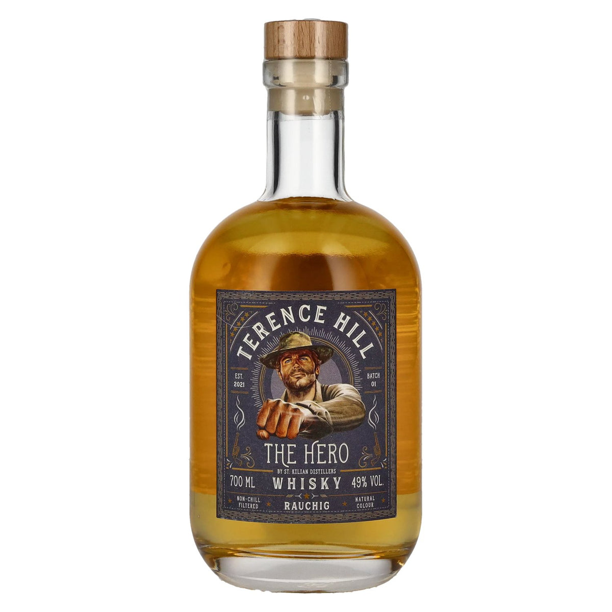 Terence Hill THE HERO Whisky Smoky 49% Vol. 0,7l