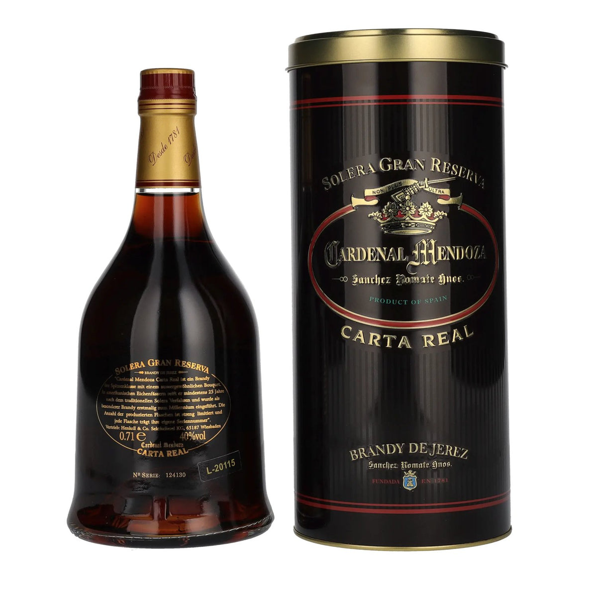 Cardenal Mendoza Carta Real Brandy de Jerez 40% Vol. 0,7l in Tinbox