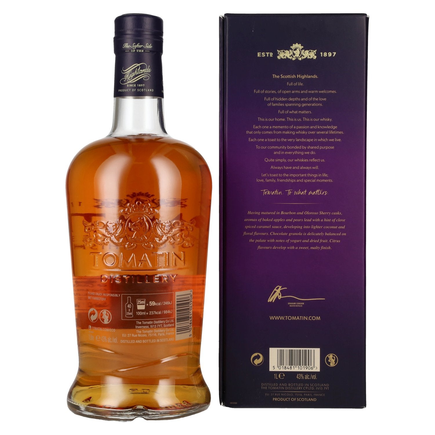 Tomatin 13 Years Old DOUBLE CASK Travel Retail 43% Vol. 1l en boîte cadeau