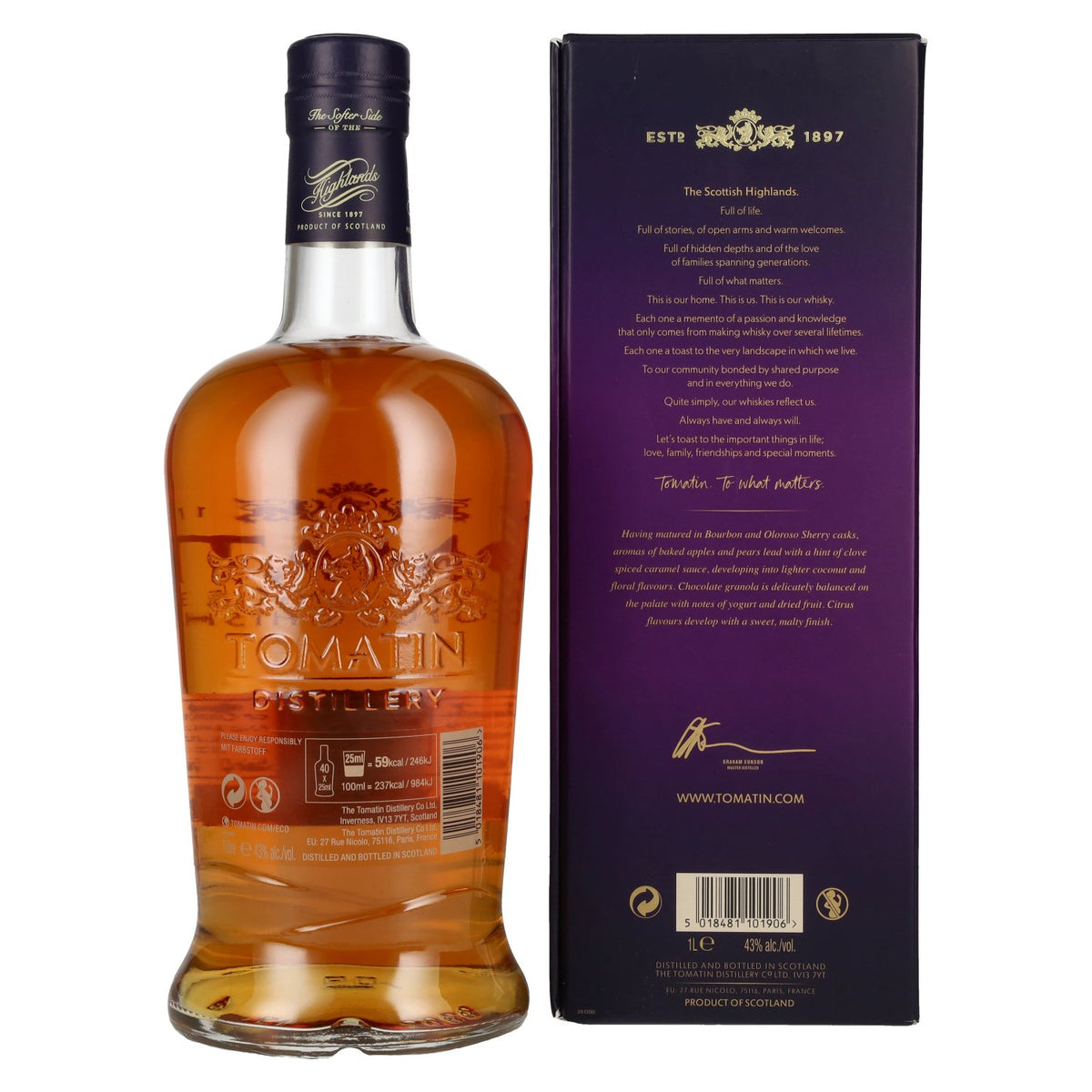 Tomatin 13 Years Old DOUBLE CASK Travel Retail 43% Vol. 1l in Geschenkbox