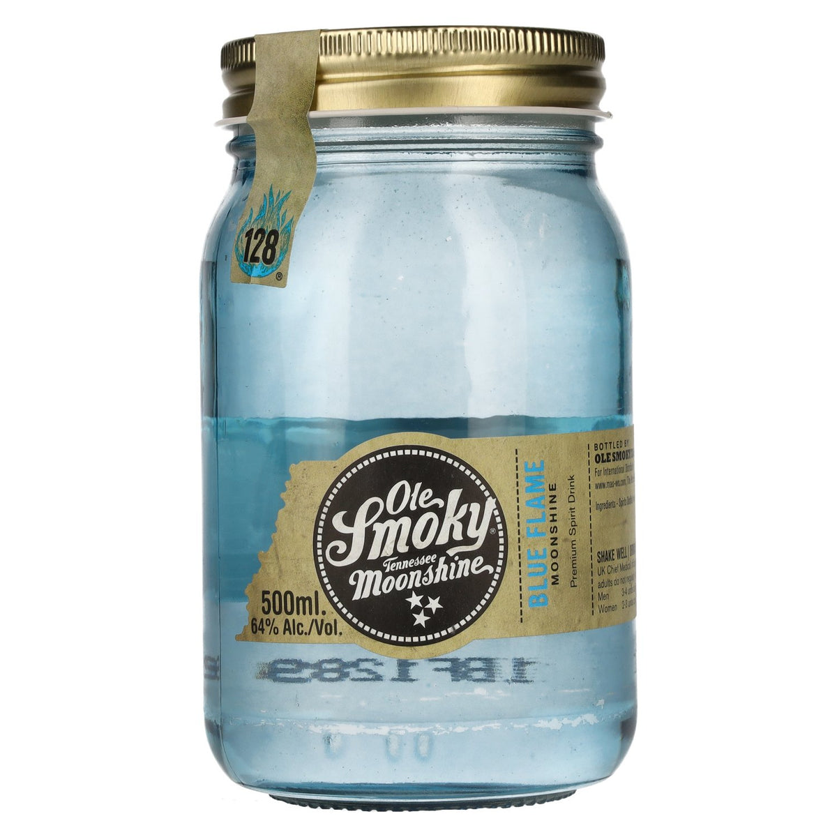 Ole Smoky Tennessee Moonshine BLUE FLAME Premium Spirit Drink 64% Vol. 0.5l