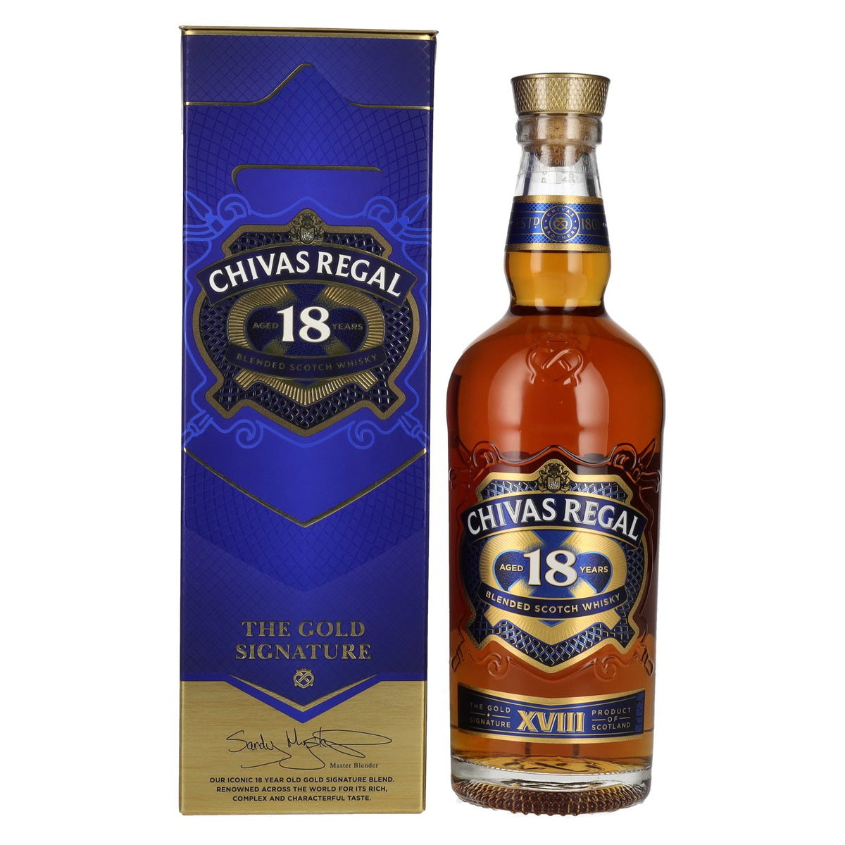 Chivas Regal 18 Years Old THE GOLD SIGNATURE 40% Vol. 0,7l en boîte cadeau
