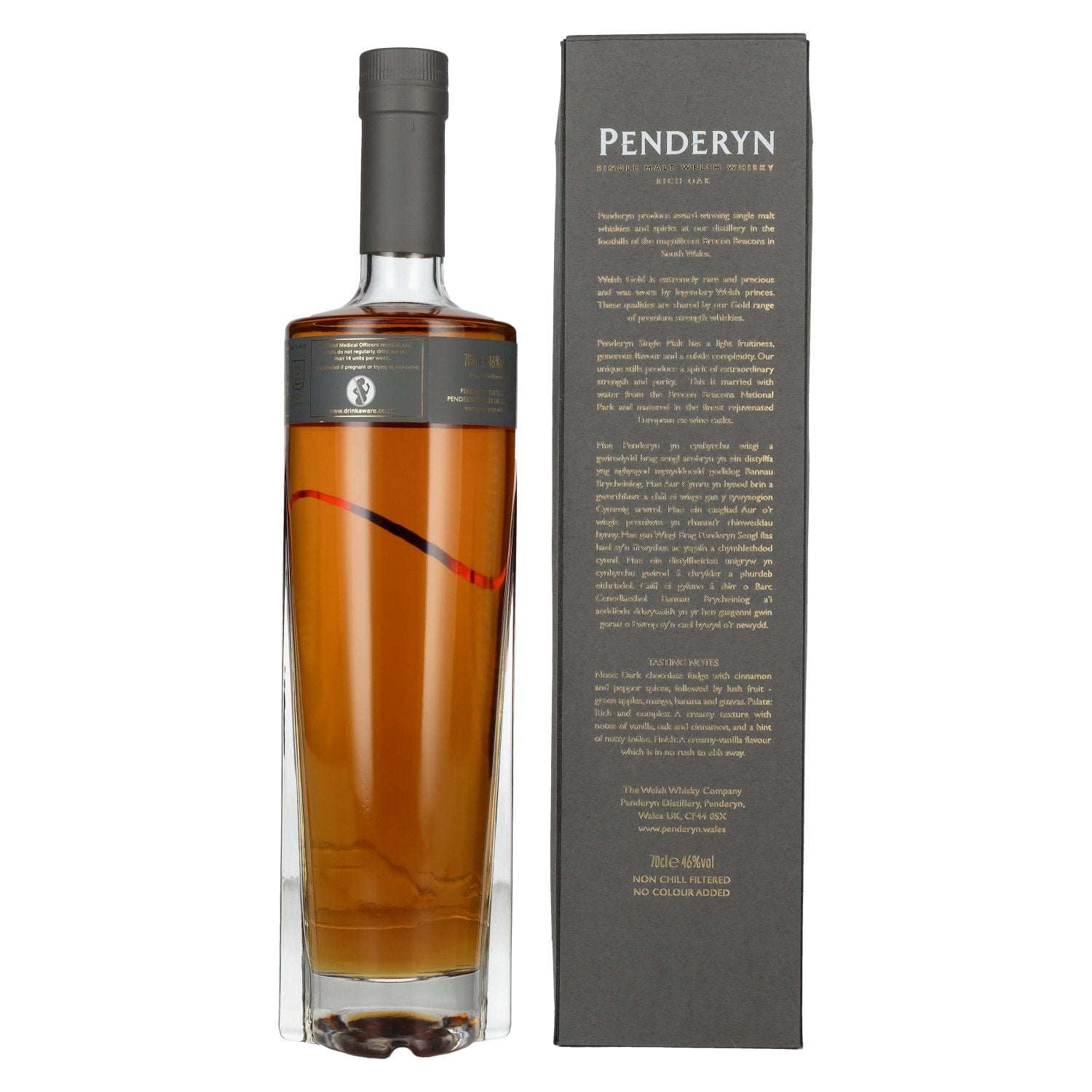 Penderyn RICH OAK Single Malt Welsh Whiskey 46% Vol. 0,7l in Geschenkbox