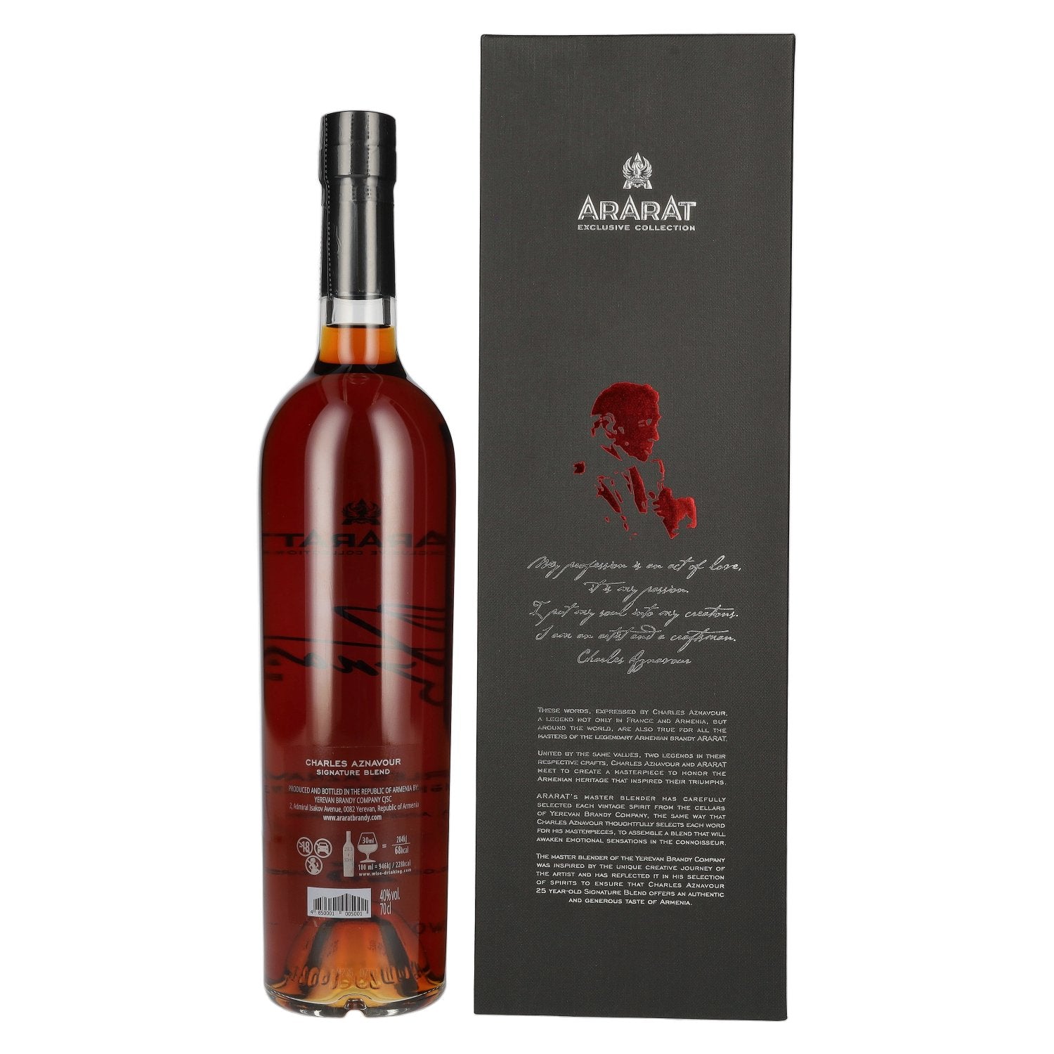 Ararat 25 Years Charles Aznavour Signature Blend 40% Vol. 0,7l in Geschenkbox