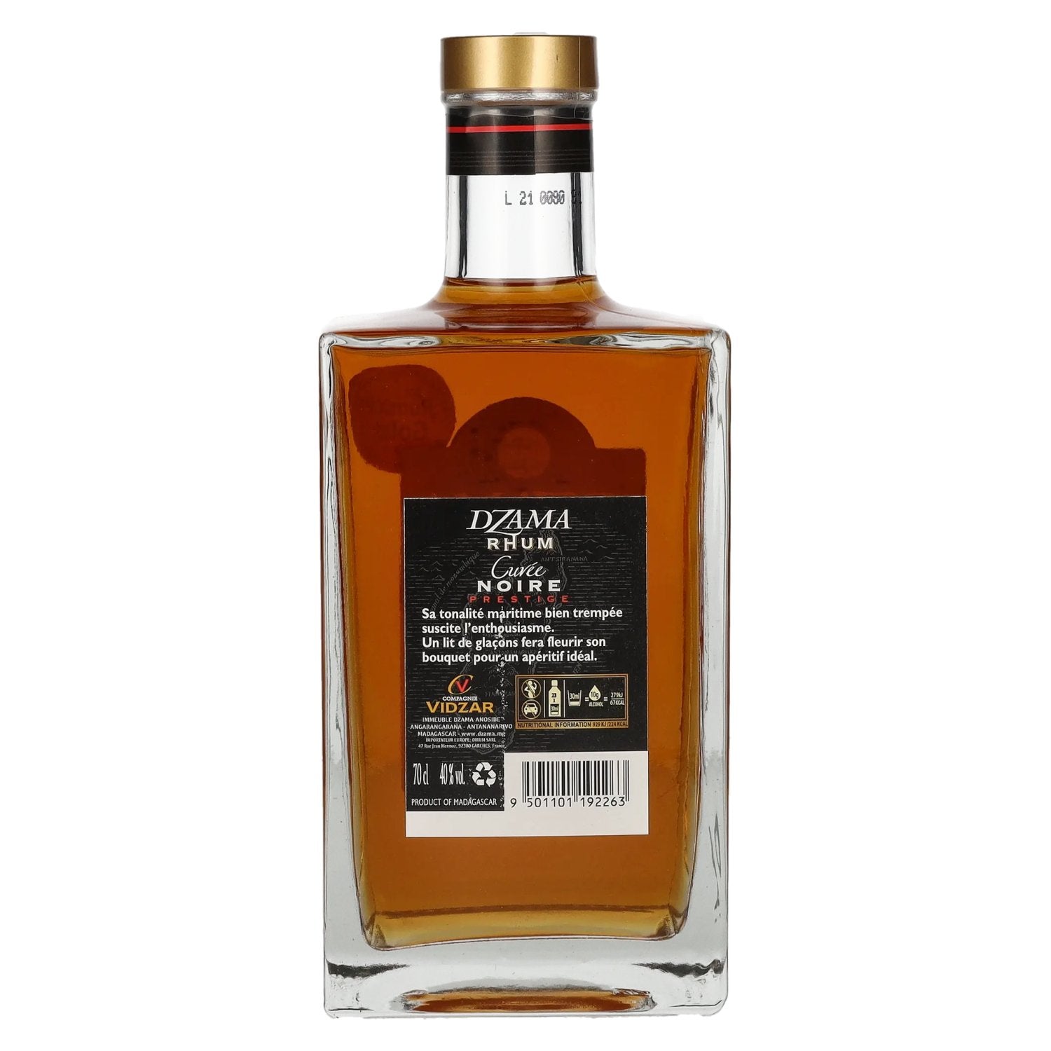 Dzama Cuvée NOIRE PRESTIGE Rhum 40% Vol. 0,7l