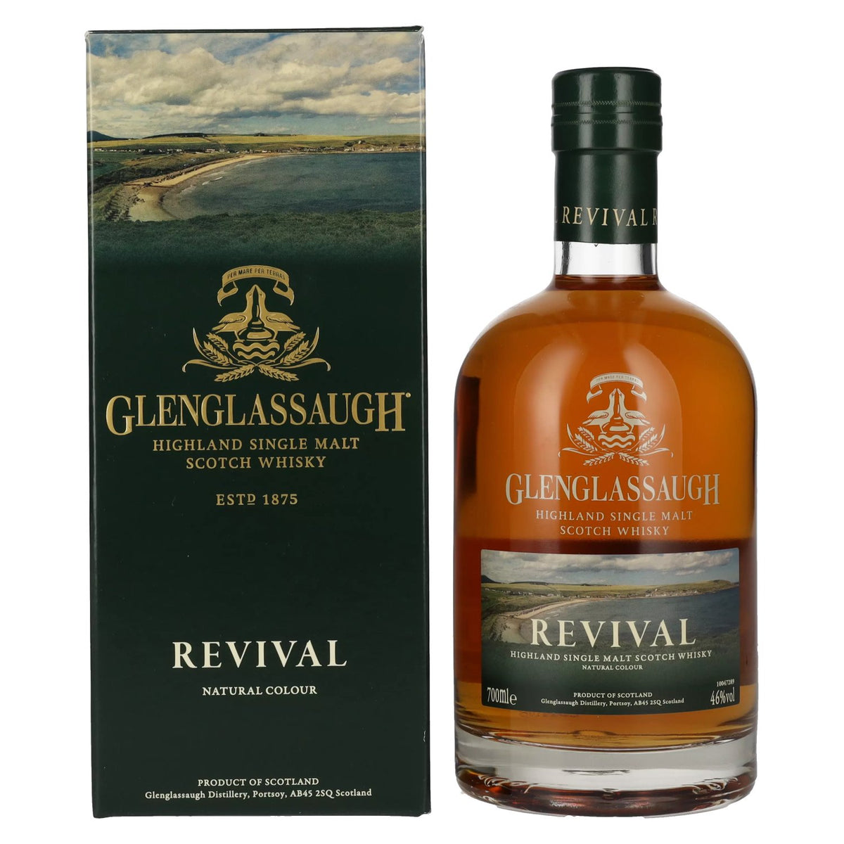 Glenglassaugh REVIVAL Highland Single Malt Scotch Whisky 46% Vol. 0,7l en coffret cadeau