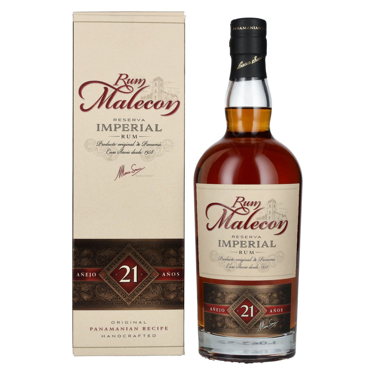 Rum Malecon Añejo 21 Años Reserva Imperial 40% Vol. 0,7l in gift box