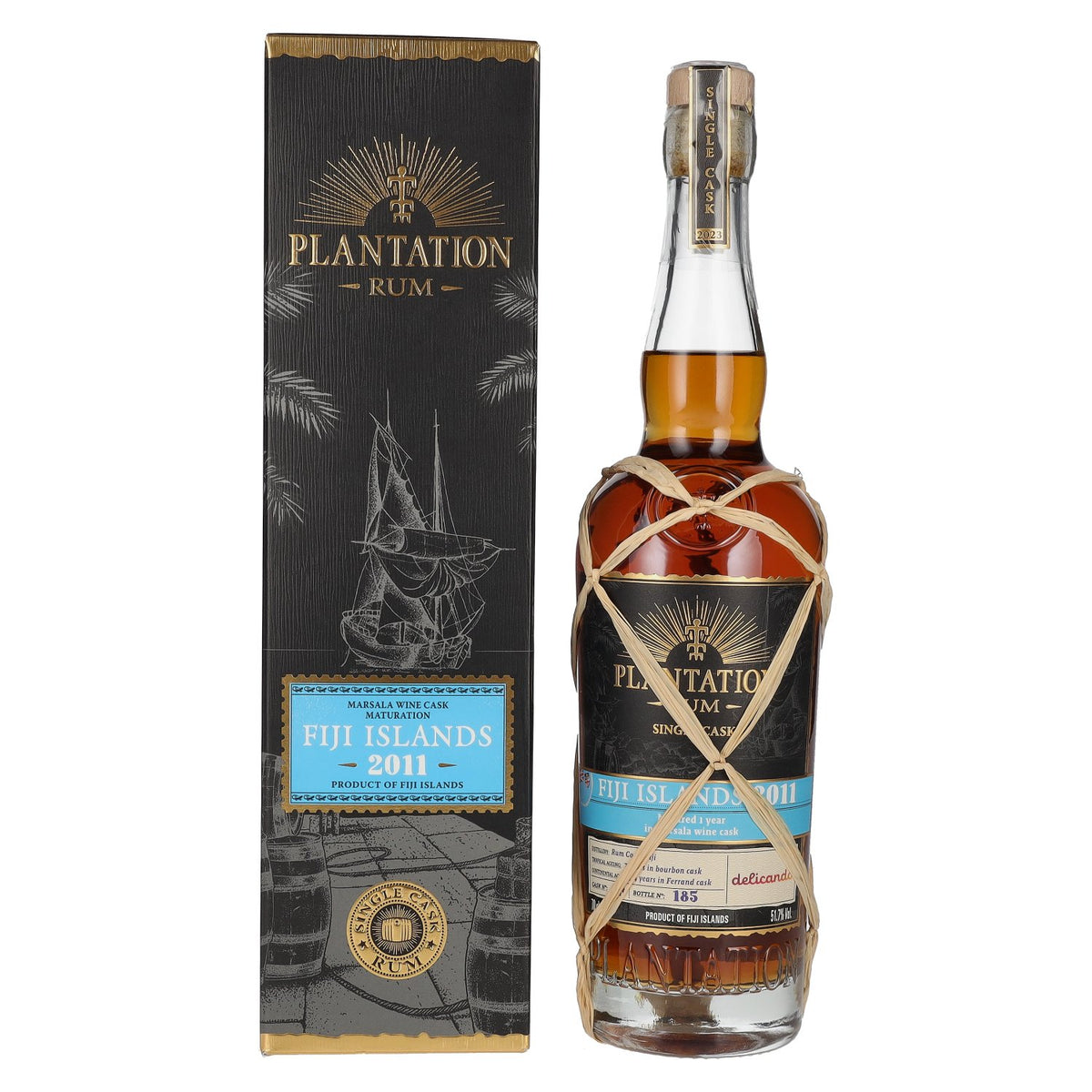 Plantation Rum FIJI 2011 Single Cask Marsala Finish by delicando 2023 51,7% Vol. 0,7l in gift box