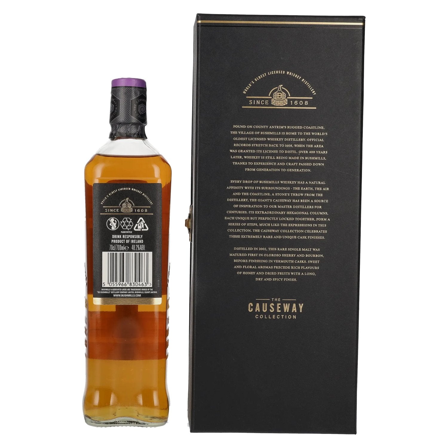 Bushmills THE CAUSEWAY COLLECTION Single Malt Vermouth Casks 2002 48,2% Vol. 0,7l in gift box