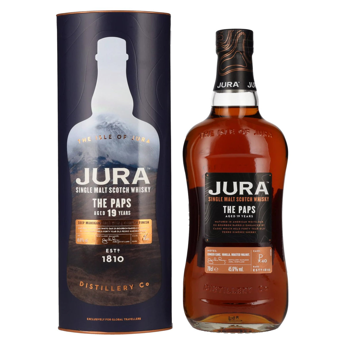 Jura THE PAPS 19 Years Old Single Malt Scotch Whisky 45,6% Vol. 0,7l en coffret cadeau