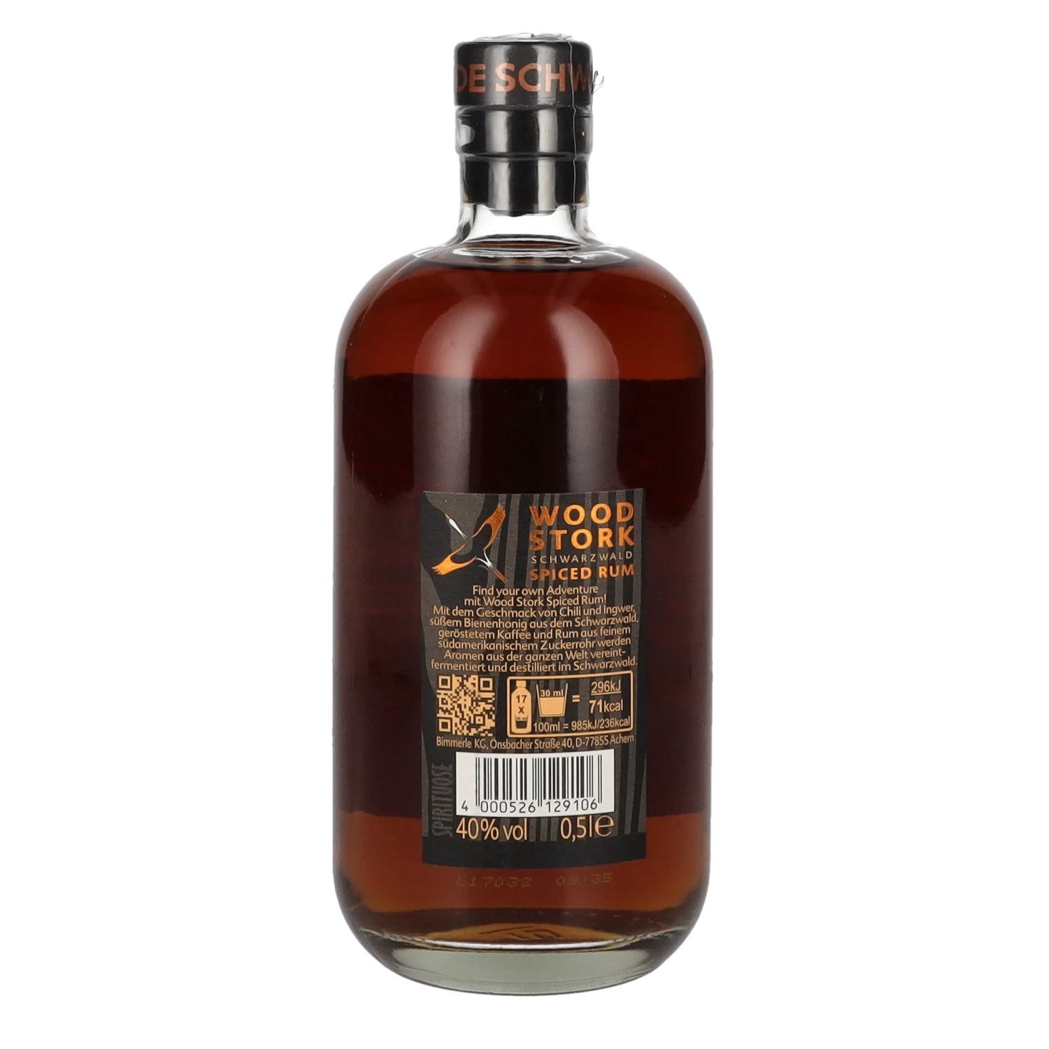 Wood Stork Schwarzwald Spiced Rum 40% Vol. 0,5l