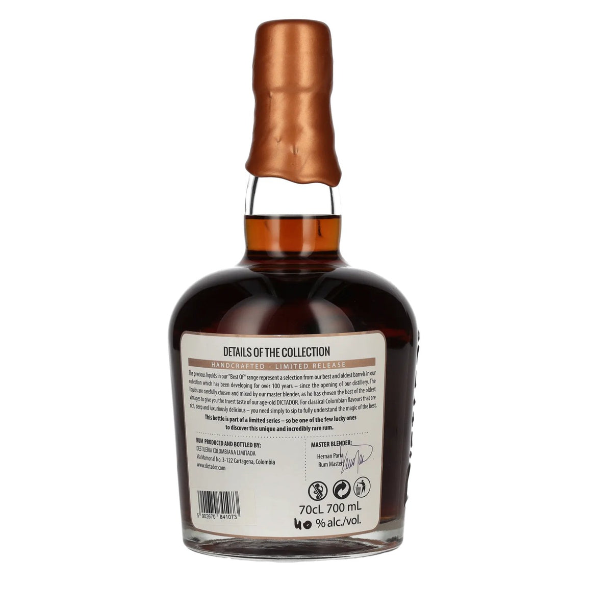 Dictador BEST OF 1987 EXTREMO Rhum 30YO/050317/EX-SH298 40% vol. 0,7l