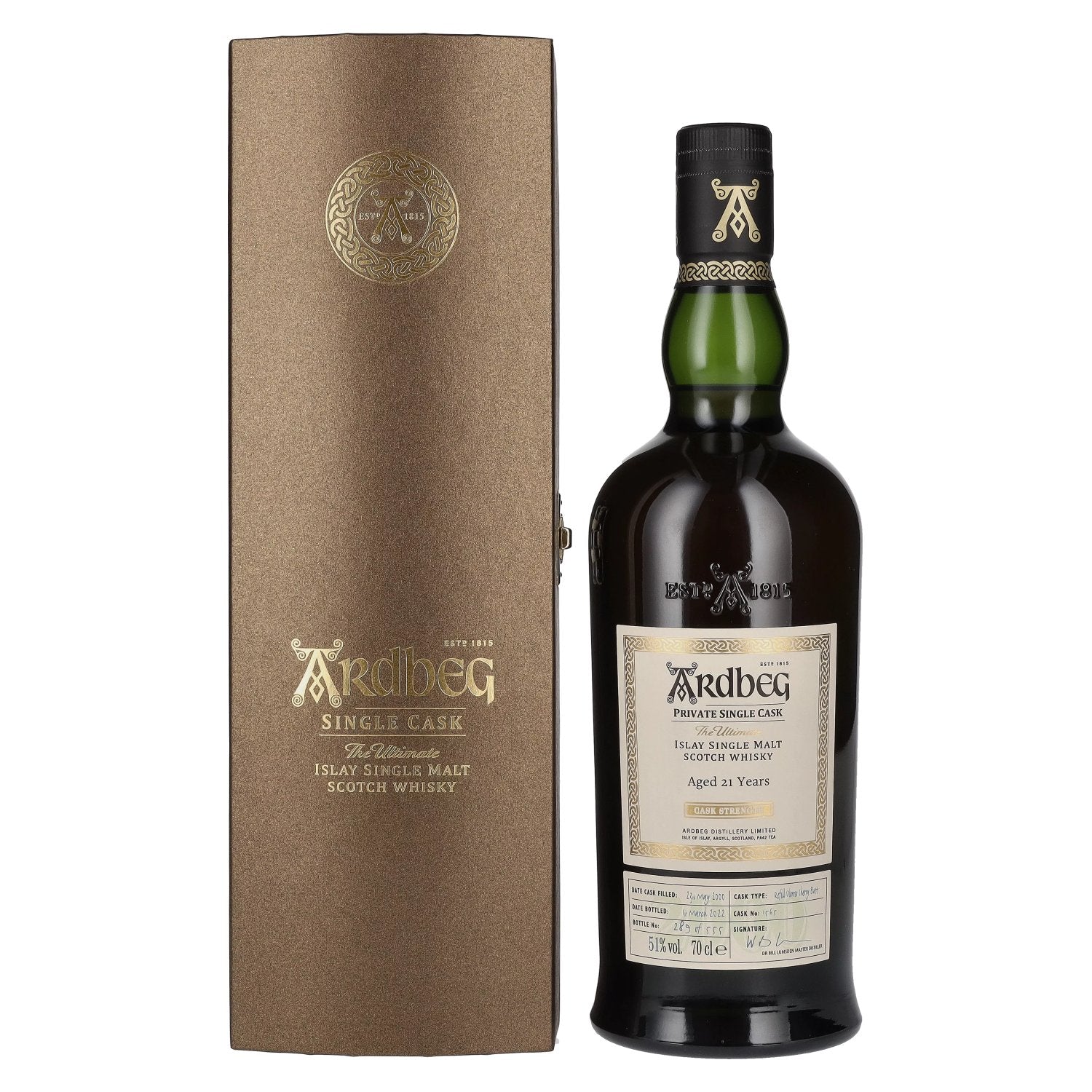 Ardbeg 21 Years Old The Ultimate Private Single Cask Whisky 51% Vol. 0,7l in gift box