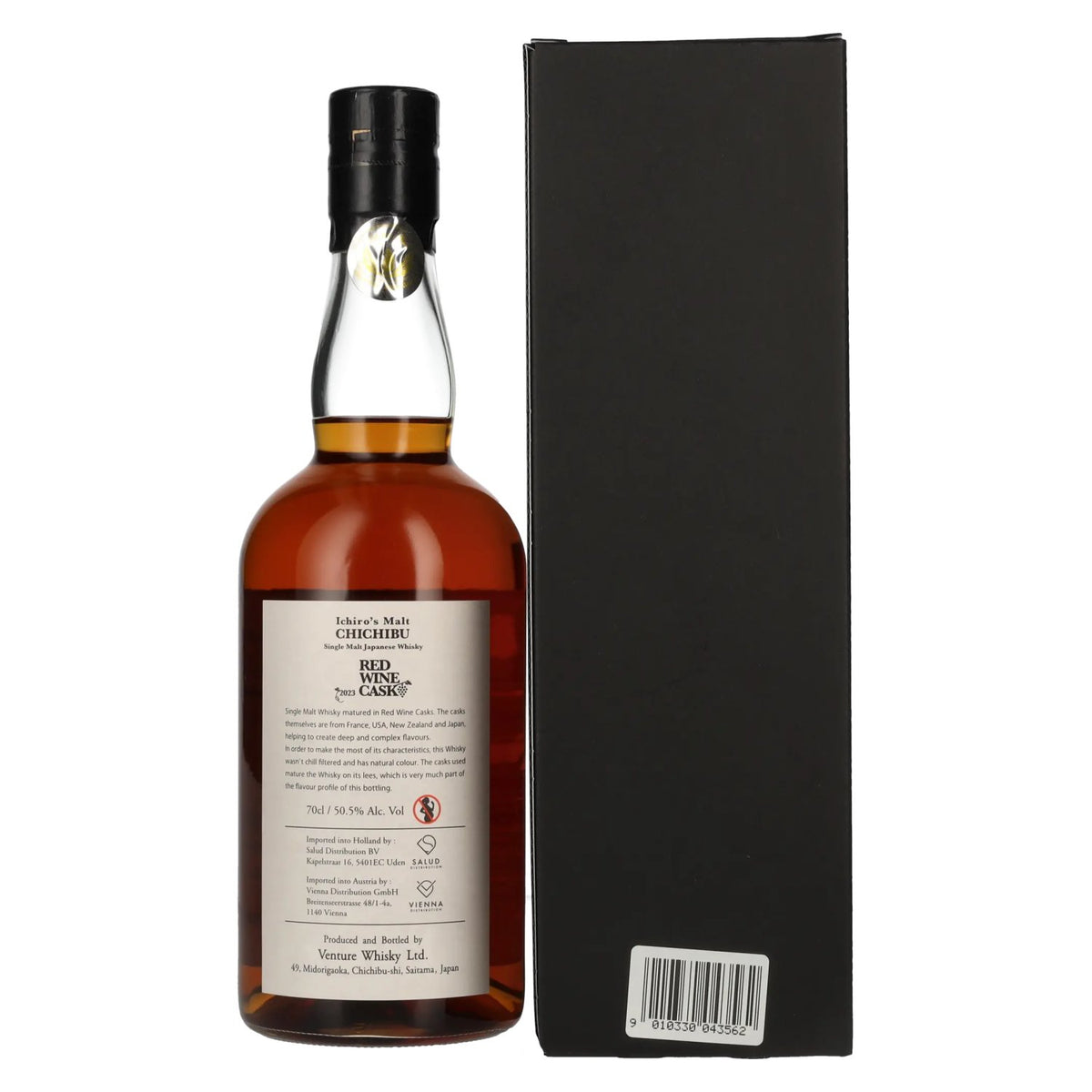 Chichibu Ichiro's Single Malt Red Wine Cask Japanese Whisky 2023 50,5% Vol. 0,7l en coffret cadeau